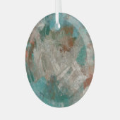 Abstracte psychedelische streken textuur. glas ornament (Voorkant links)