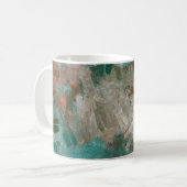 Abstracte psychedelische streken textuur. koffiemok (Voorkant links)