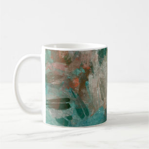 Abstracte psychedelische streken textuur. koffiemok