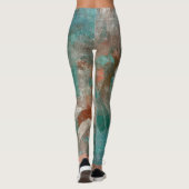 Abstracte psychedelische streken textuur. leggings (Achterkant)