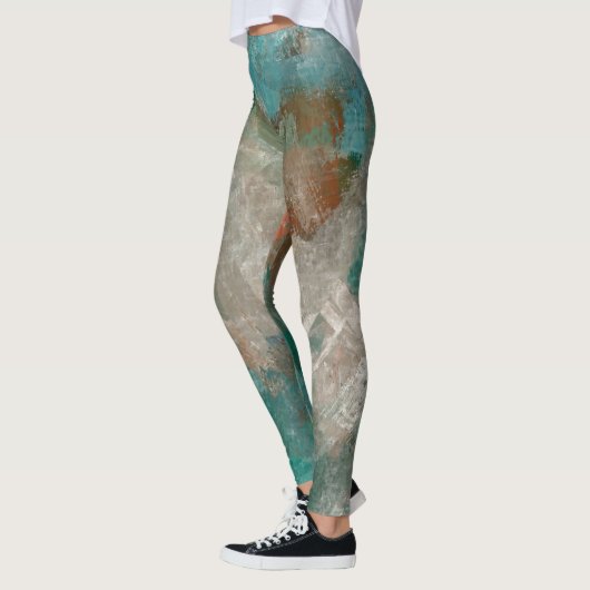 Abstracte psychedelische streken textuur. leggings (Links)