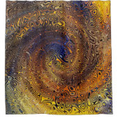 Abstracte psychedelische wervelpatroon kleurrijke douchegordijn (Voorkant)