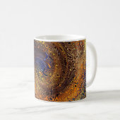 Abstracte psychedelische wervelpatroon kleurrijke  koffiemok (Voorkant rechts)