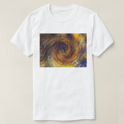 Abstracte psychedelische wervelpatroon kleurrijke t-shirt (Design voorkant)