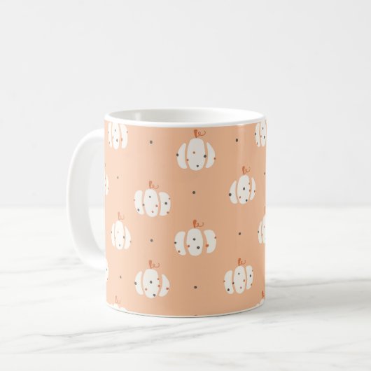 Abstracte Pumpkin Pattern Coffee Mok (Voorkant links)