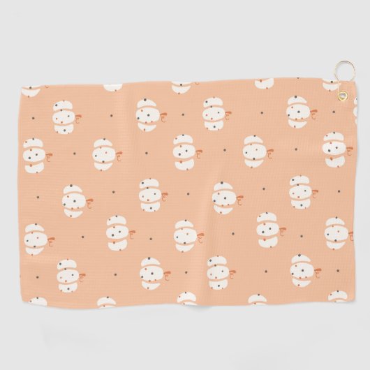 Abstracte Pumpkin Pattern Golfhanddoek (Horizontaal)