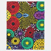 Abstracte puntkunst 1 fleece deken (Voorkant)
