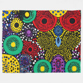 Abstracte puntkunst 1 fleece deken (Voorkant (Horizontaal))