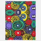 Abstracte puntkunst 2 fleece deken (Voorkant)