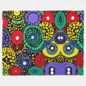 Abstracte puntkunst 2 fleece deken (Voorkant (Horizontaal))