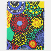 Abstracte puntkunst 3 fleece deken (Voorkant)
