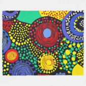 Abstracte puntkunst 3 fleece deken (Voorkant (Horizontaal))