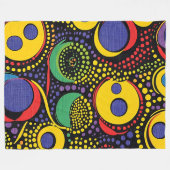 Abstracte puntkunst 7 fleece deken (Voorkant (Horizontaal))