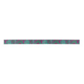 Abstracte Puple/Turquoise Ribbon Satijnen Lint (Voorkant)