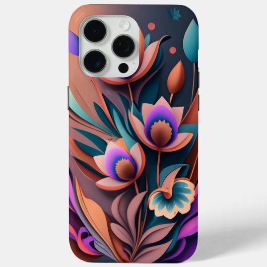 Abstracte Purpul Khaki Grey Fractal Flower Case-Mate iPhone Case (Achterkant)