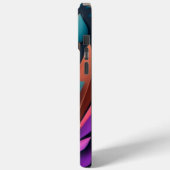 Abstracte Purpul Khaki Grey Fractal Flower Case-Mate iPhone Case (Achterkant / Links)