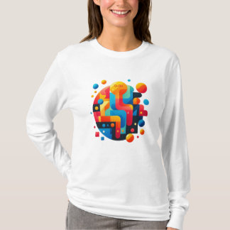 Abstracte puzzel t-shirt