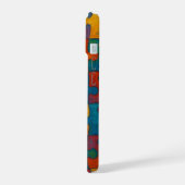 Abstracte puzzelstukjes naadloos patroon iPhone 15 case (Linkerkant)