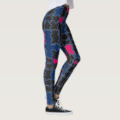 Abstracte puzzelstukonderdelen patchwerkgeometrie leggings (Rechts)