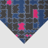 Abstracte puzzelstukonderdelen patchwerkgeometrie tissuepapier (Detail)
