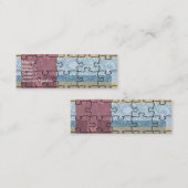 Abstracte Puzzle-profielkaart Mini Visitekaartje (Voorkant / Achterkant)