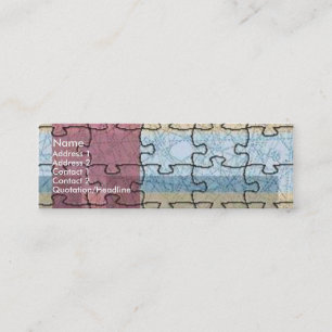Abstracte Puzzle-profielkaart Mini Visitekaartje