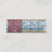 Abstracte Puzzle-profielkaart Mini Visitekaartje (Achterkant)
