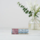 Abstracte Puzzle-profielkaart Mini Visitekaartje (Staand voorkant)