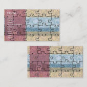 Abstracte Puzzle-profielkaart Visitekaartje (Voorkant / Achterkant)
