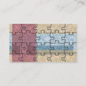 Abstracte Puzzle-profielkaart Visitekaartje (Achterkant)