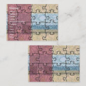 Abstracte Puzzle-profielkaart Visitekaartje (Voorkant / Achterkant)