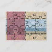 Abstracte Puzzle-profielkaart Visitekaartje (Achterkant)