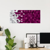 Abstracte Qatar-vlag, Qatari Colors Poster (Thuiskantoor)