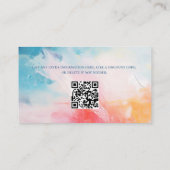 Abstracte QR-code Zakelijke bedankkaarten Informatiekaartje (Achterkant)