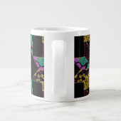 Abstracte Quail Coffee Cup Grote Koffiekop (Achterkant)