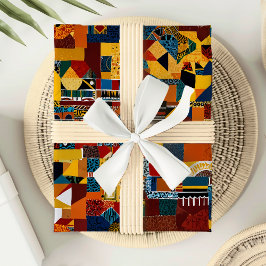 Abstracte Quilt Patchwork Gift voor Afro-Amerikaan Cadeaupapier