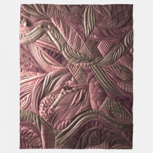 Abstracte quiltontwerp fleece deken (Voorkant)