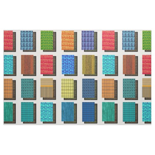 Abstracte Quiltpatroonvierkanten Stof (Yard (91,4 cm))
