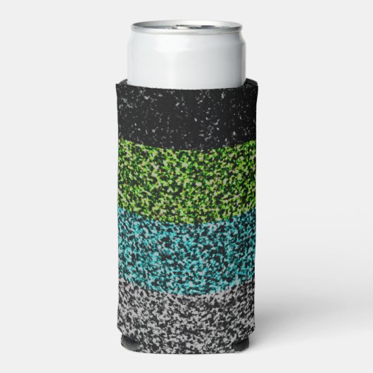 Abstracte Quioromantische Pridevlag Seltzer Blikjeskoeler (Seltzer Voorkant)