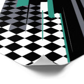 Abstracte race-achtergrond met diagonale strepen poster (Hoek)
