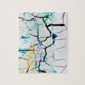 Abstracte racks in groen geel blauw legpuzzel (Verticaal)