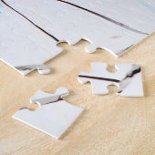 Abstracte racks in groen geel blauw legpuzzel (Zijkant)