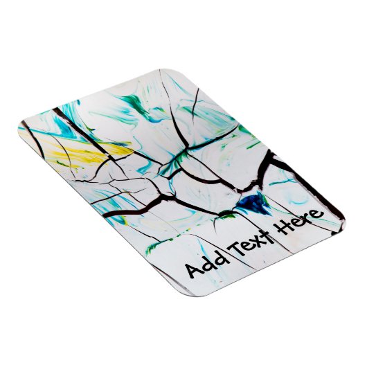 Abstracte racks in groen geel blauw magneet (Rechterzijde)