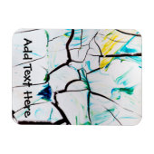 Abstracte racks in groen geel blauw magneet (Horizontaal)