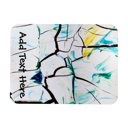 Abstracte racks in groen geel blauw magneet (Horizontaal)