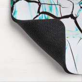 Abstracte racks in groen geel blauw muismat (Hoek)