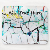 Abstracte racks in groen geel blauw muismat (Voorkant)