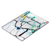 Abstracte racks in groen geel blauw notitieboek (Linkerzijde)