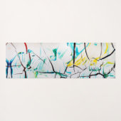 Abstracte racks in groen geel blauw yogamat (Achterkant (horizontaal))