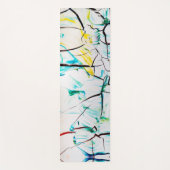 Abstracte racks in groen geel blauw yogamat (Voorkant)